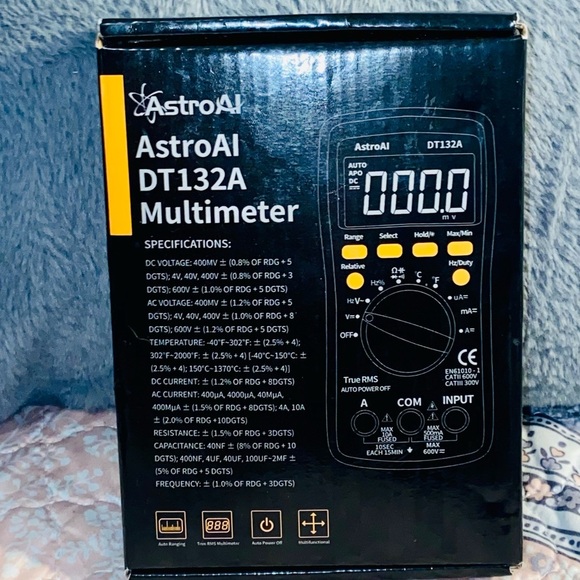 AstrAl Digital Multimeter TRMS 4000 Counts DT132A - Picture 5 of 8